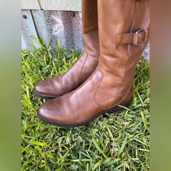 ECCO Hobart Women’s Tall Brown Riding Boots Leather, Buckles, Size 41, 10 10.5 - Picture 4 of 12
